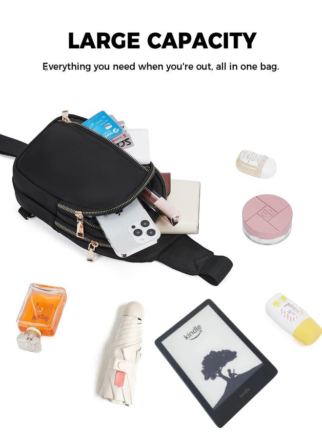 CHOLISS Large Sling Bag for Women and Men, Anti Theft Crossbody Bags with Extended Strap, Nylon Travel Crossbody Fanny Packs - Image 4